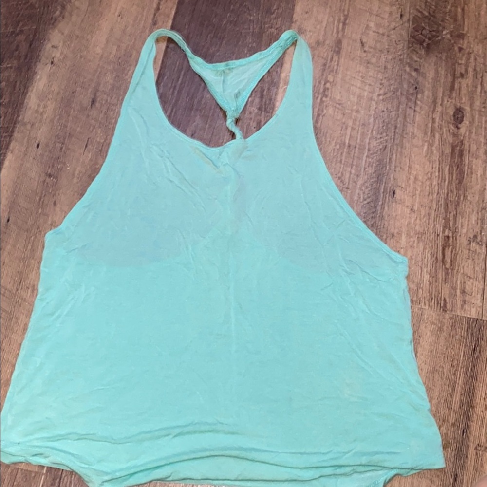 Mint green exercise shirt